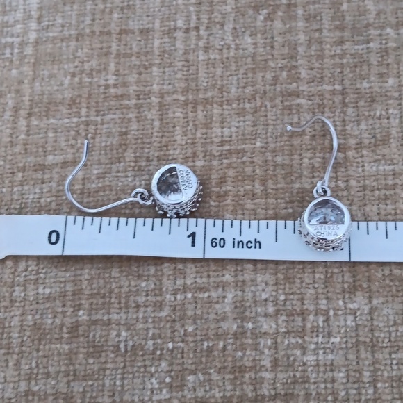 Sparkly Rhinestone Silver Hook Style Earrings - Picture 3 of 6